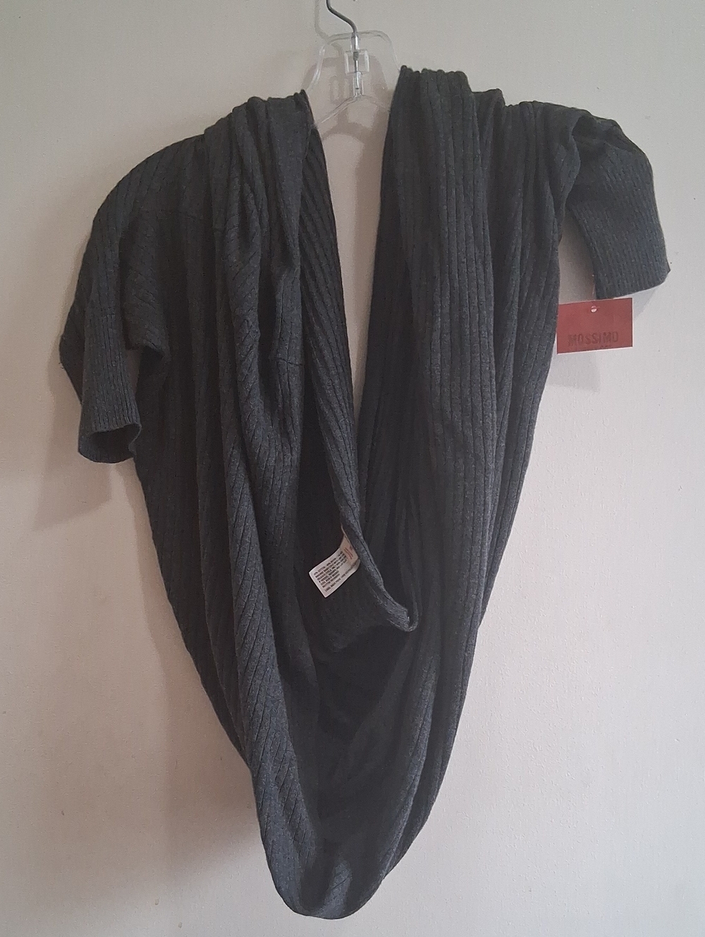 Nwt Mossimo Supply Co. Men’s Dark Charcoal Ribbed Cardigan Size M